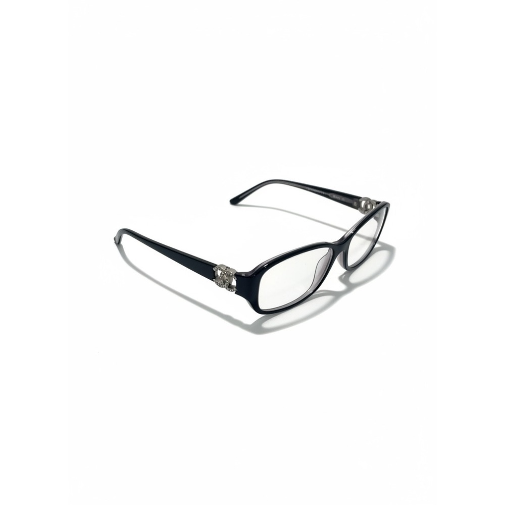 Chanel 3107B Black Crystal Logo Eyeglasses 501 with Case